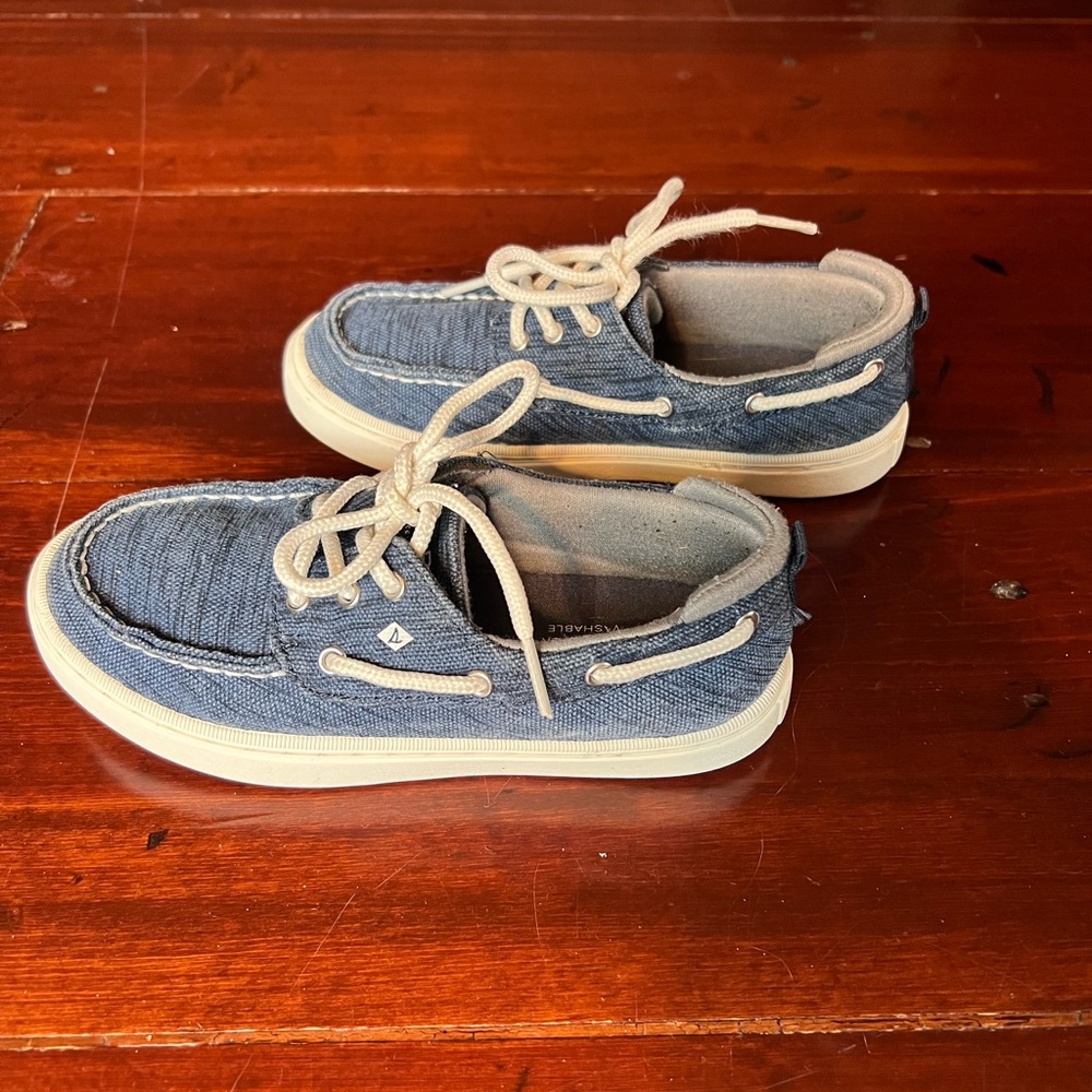 Sperry kids Blue Canvas Boat Shoes